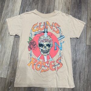#8)  Tan Graphic Short Sleeve Tee